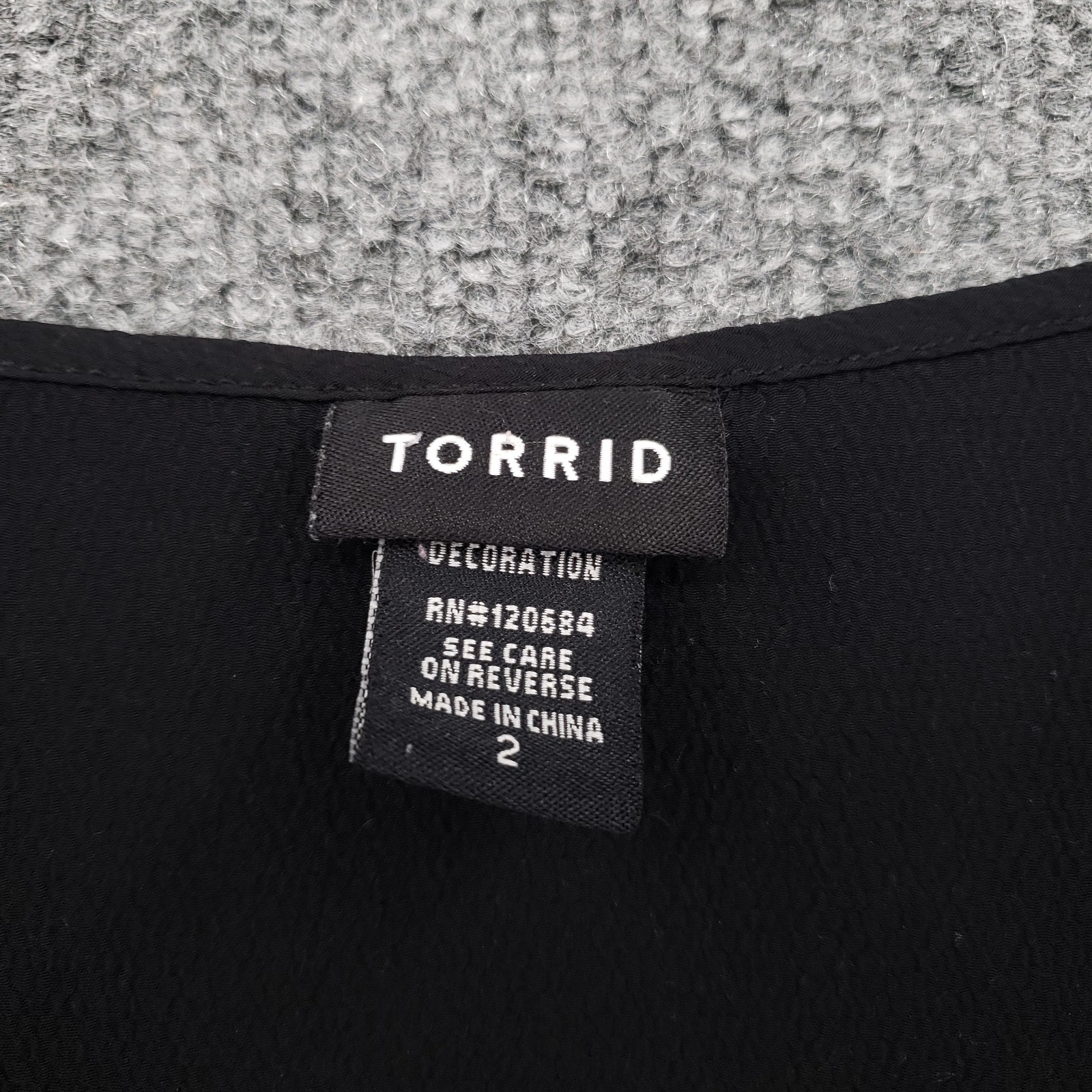 Torrid Top Womens 2 US 2X Plus Black Sleeveless Scoop Neck Pullover Blouse