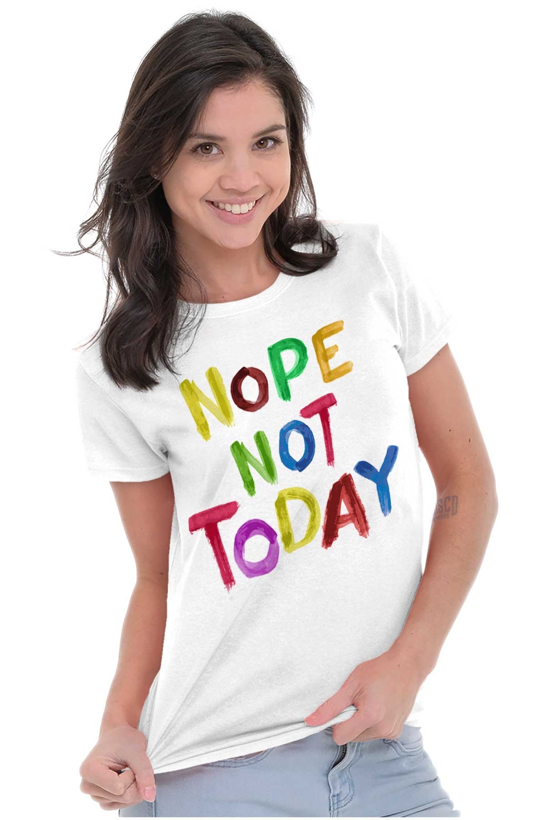 Funny Sarcastic Attitude Nope Not Today Joke Graphic T Shirts for Women T-Shirts