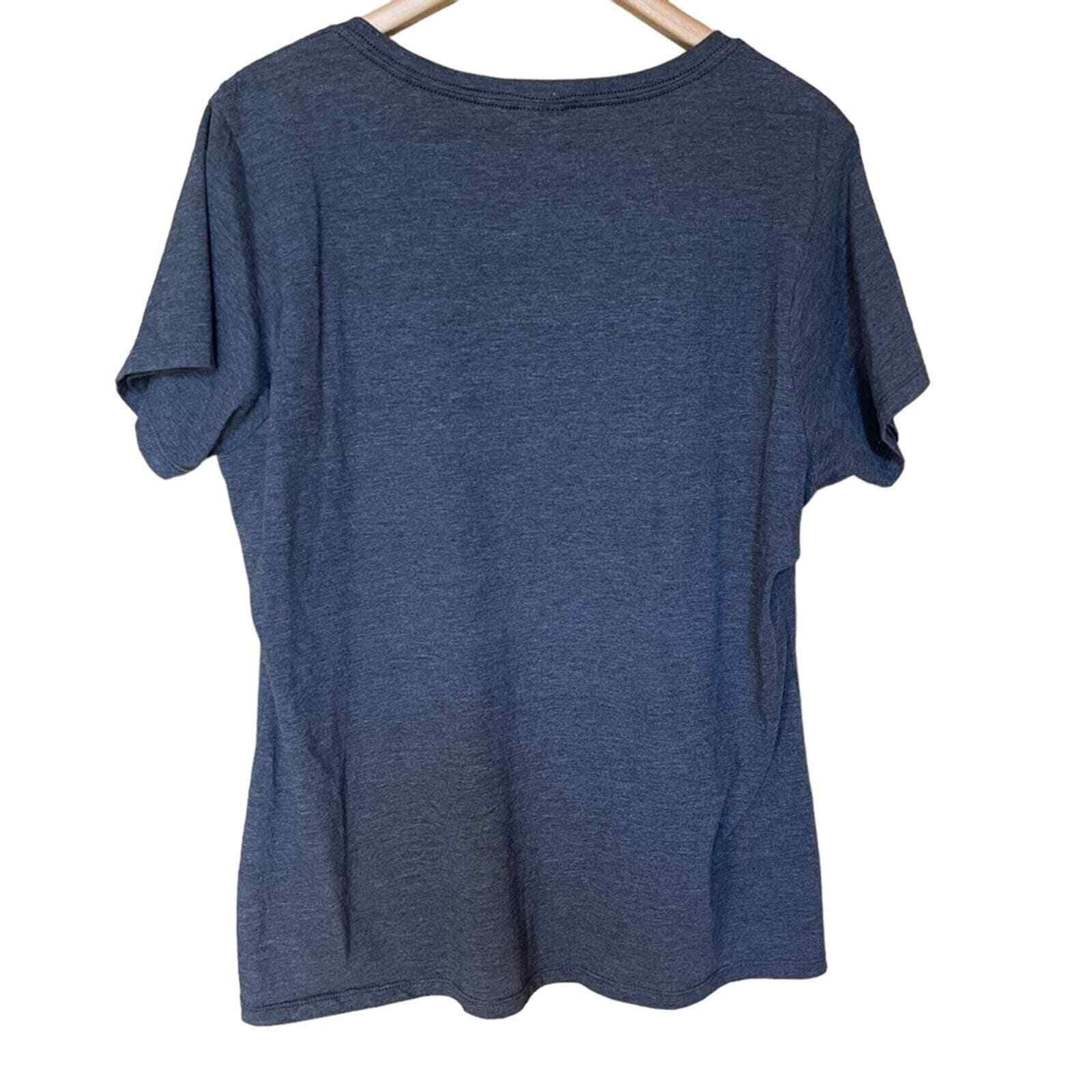 Port & Company Minnesota Baseball Skyline V-Neck Womens XXL Charcoal Grey