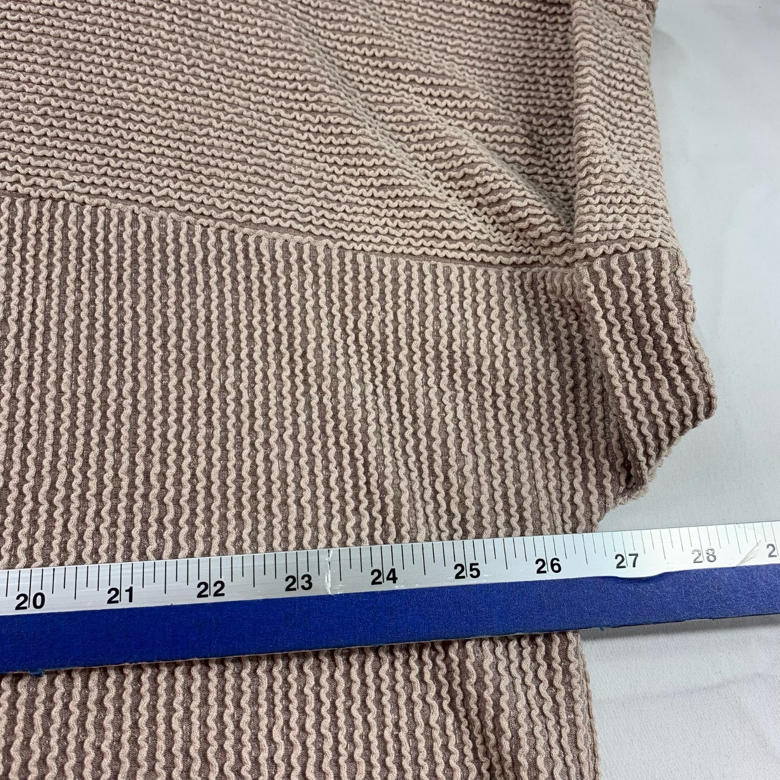 Coin 1804 Blouse Womens Plus Size 2X Tan Textured Short Sleeve Stretch New