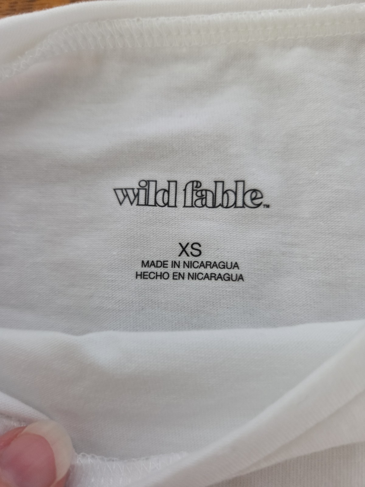 NWT Womens Wild Fable Crop Top Short Sleeve White Size XS