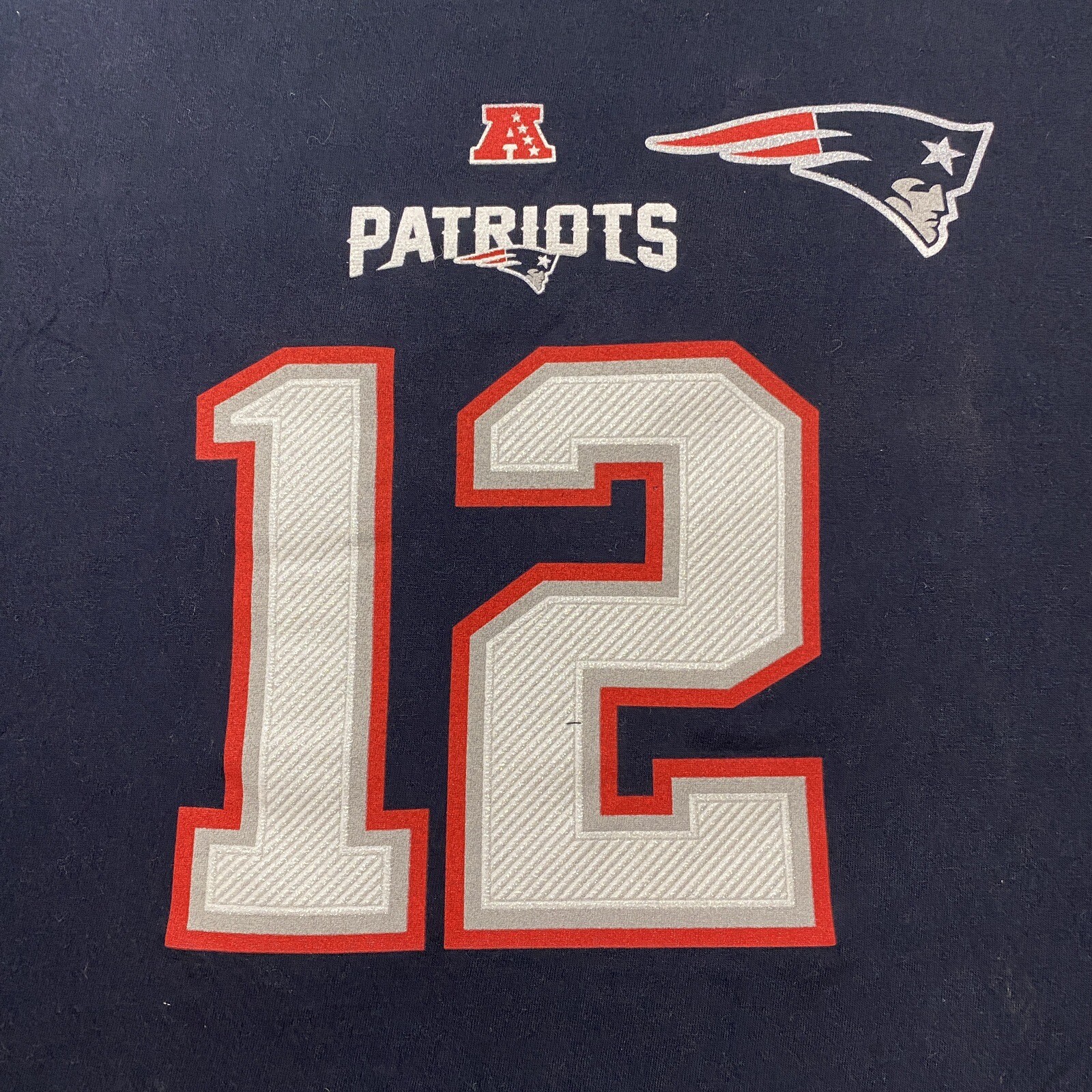 Tom Brady #12 New England Patriots NFL Women’s XL T-Shirt