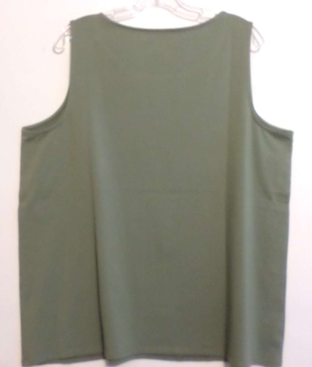 NWT! J JILL PIMA COTTON STRETCH TANK-LARGE-WILLOW GREEN-VERY NICE!
