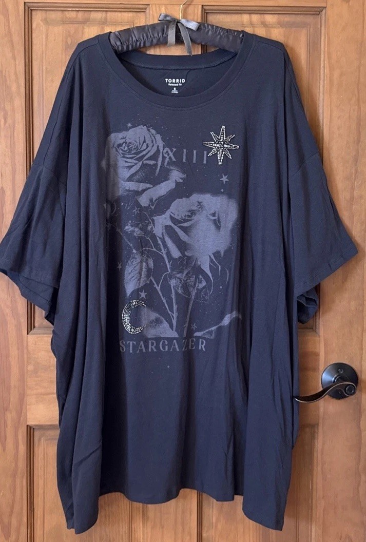 TORRID TEE SHIRT COTTON SHORT SLEEVE TOP RELAXED FIT 6 6X 6XL 30 NEW
