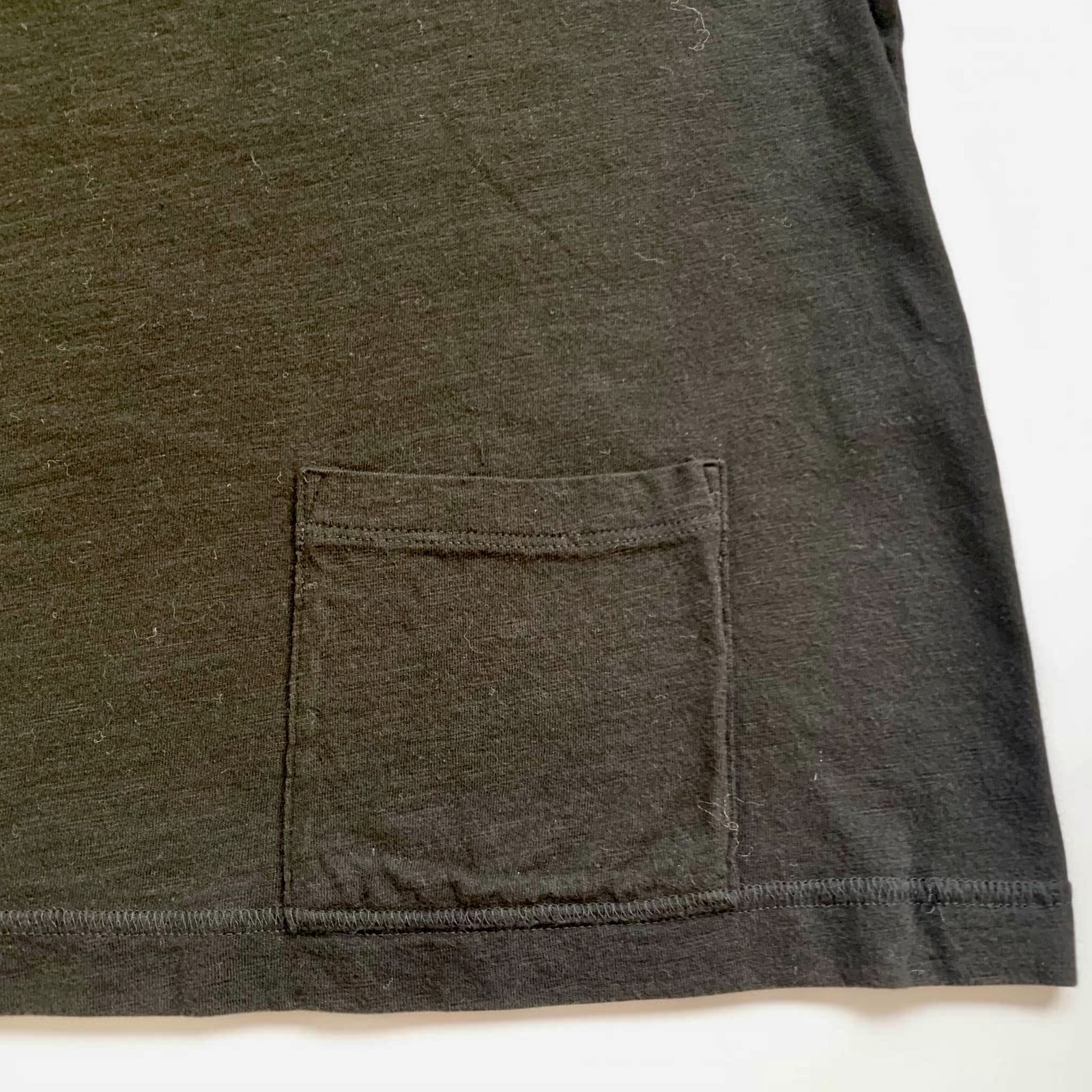 Eileen Fisher Organic Cotton Tank Top Size M Black Bateau Neck Front Pockets NWT