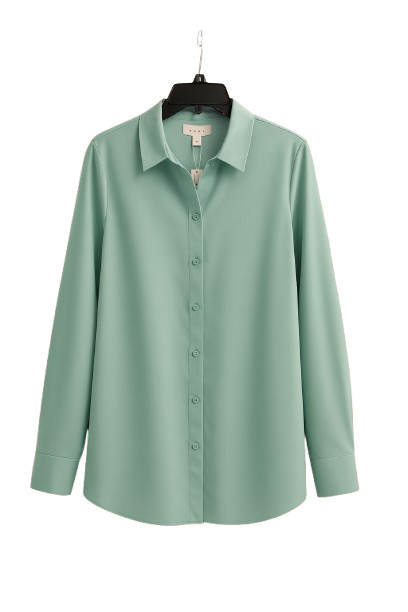 Cupio NWT XL High Low Blouse Cotton Blend Teal Oversize Machine Wash