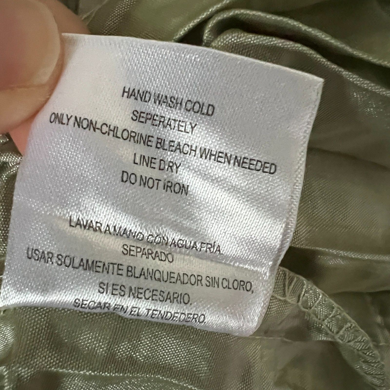 Fairy Agora Sage Green Crinkle Blouse Ruffle Trim Lace Up Back Renaissance Sz S