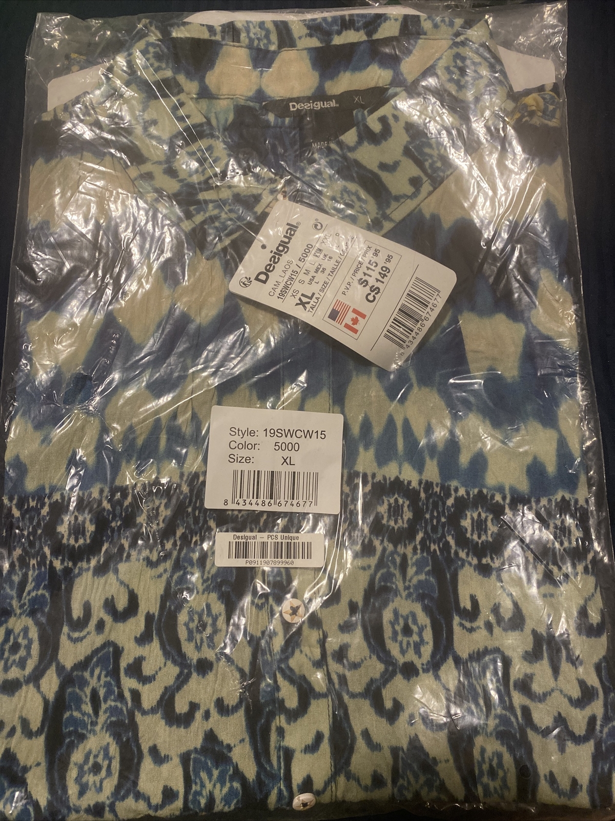 desigual shirt womens NWT size XL multicolor