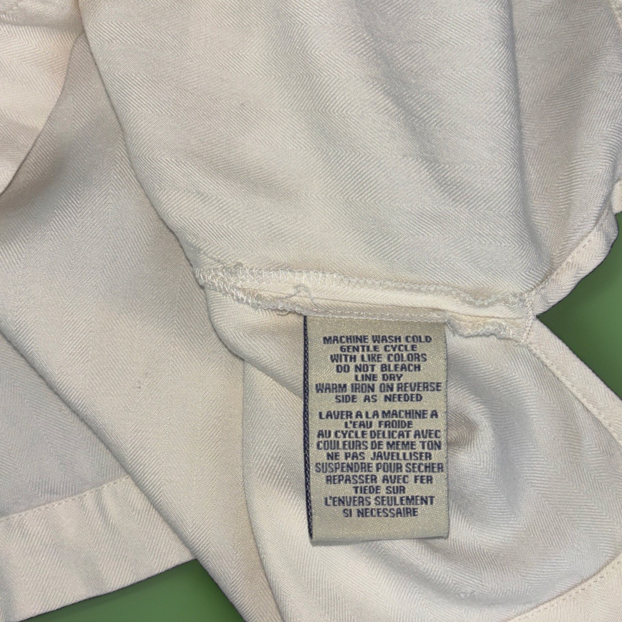 Vintage Caribbean Joe Womens Large Cream Resort Blouse Coconut Buttons Silky