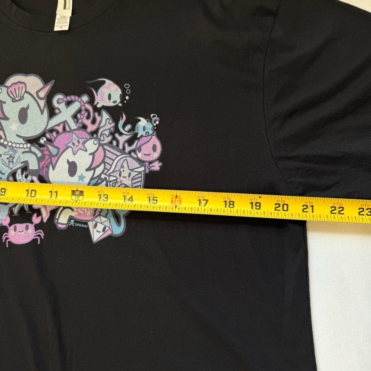 Tokidoki Mermicornos Black Cropped Graphic Tee Boxy Wide Women’s XL