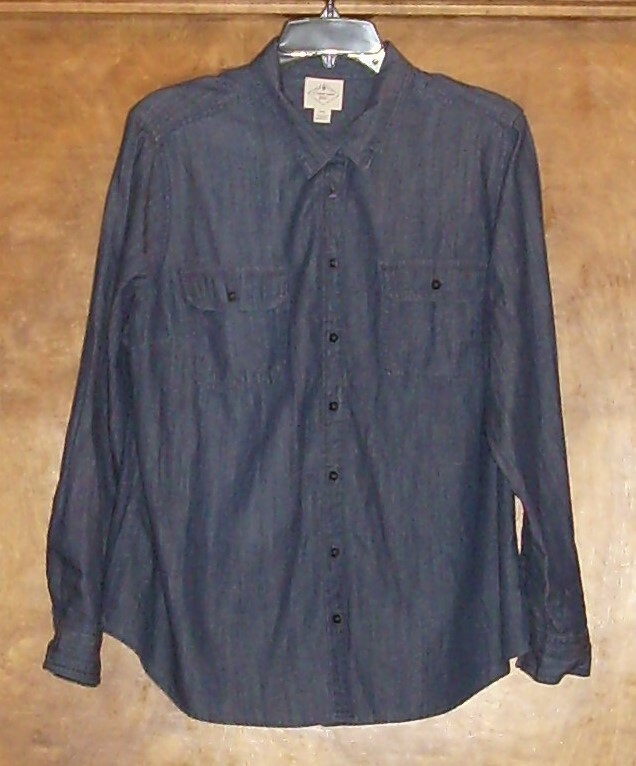 NWT-St John’s Bay LS Button-front Blouse/Jacket Size PXL Buttoned Pockets Cotton
