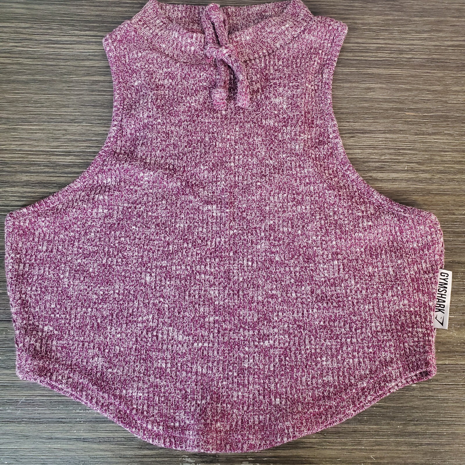 Gymshark Slounge High Crew Neck Ribbed Cropped Tank Top Dust Size Medium Med EUC
