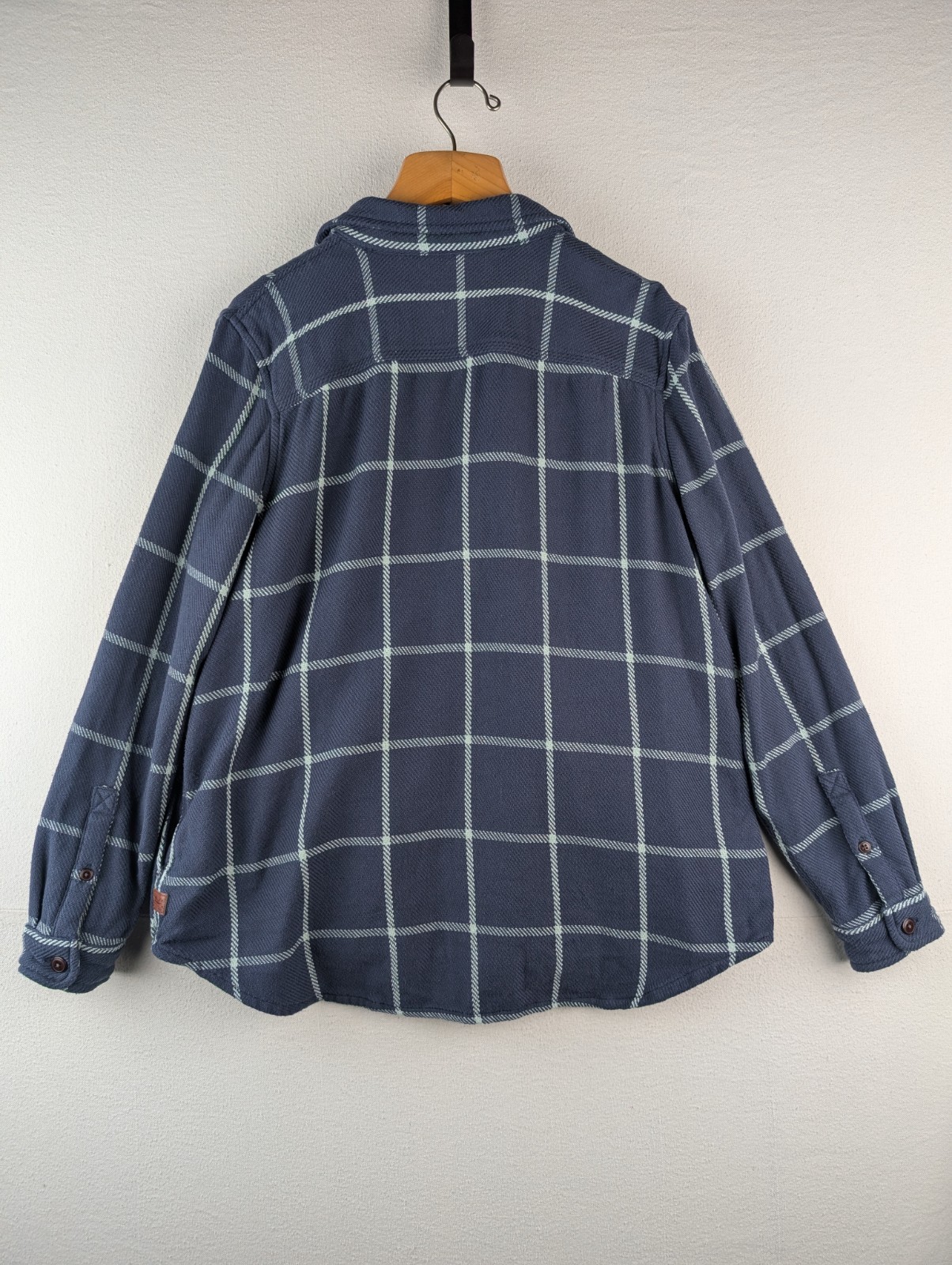 L.L.Bean 1912 Overshirt Jacket Womens XL Extra Large Blue Plaid Cotton Shacket