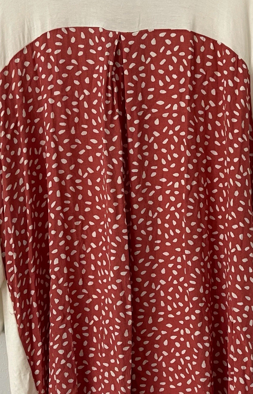 Latched Mama nursing breast feeding tunic top size 3X cream and orange spotted