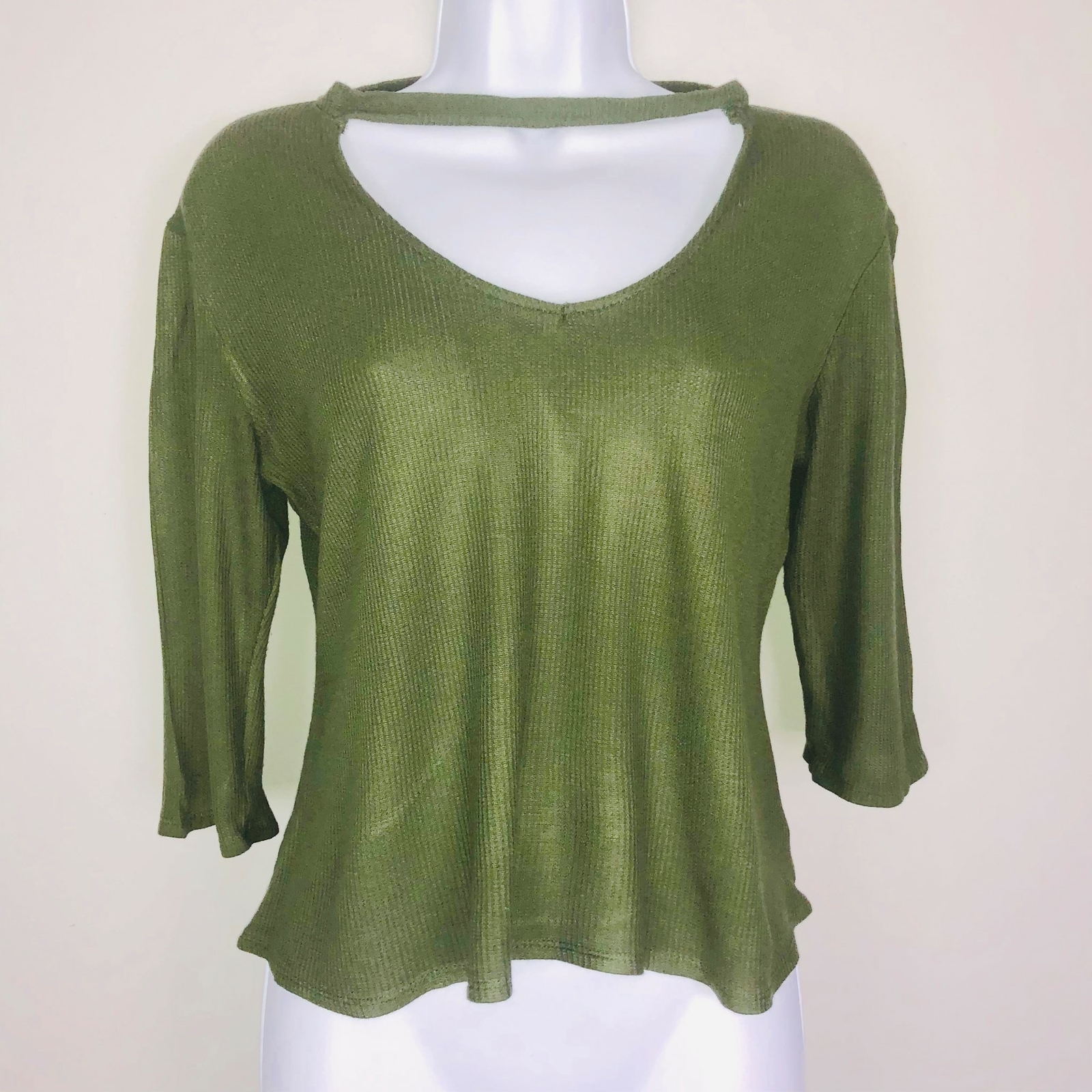 ME to WE Top sz M Olive Green Soft Grunge 90s Revival Witchy Minimalist