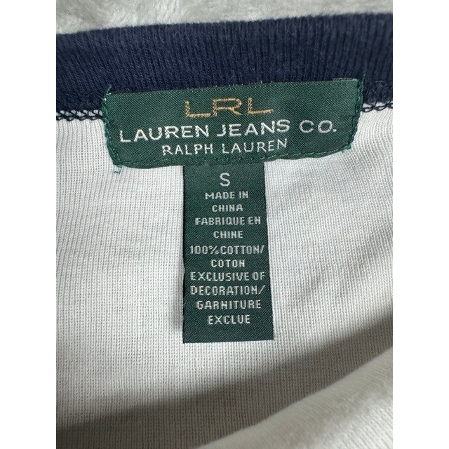 Lauren Jeans Co Ralph Lauren Top Womens S White Navy Boat Neck Button Nautical