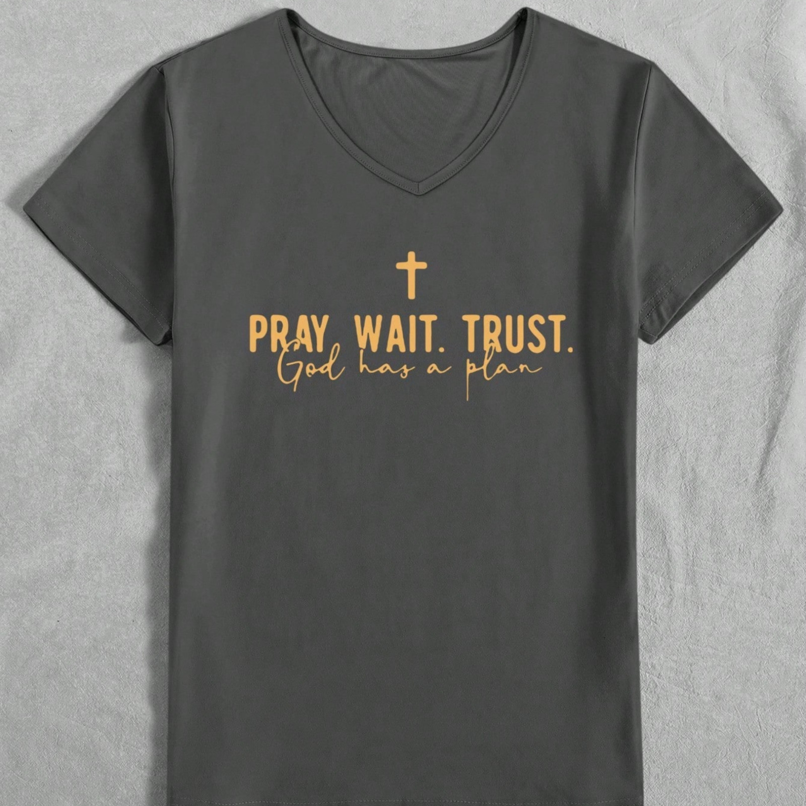 Short Sleeve V-Neck T-Shirt Graphic Casual Everyday Outdoor Wear Shirt for Women