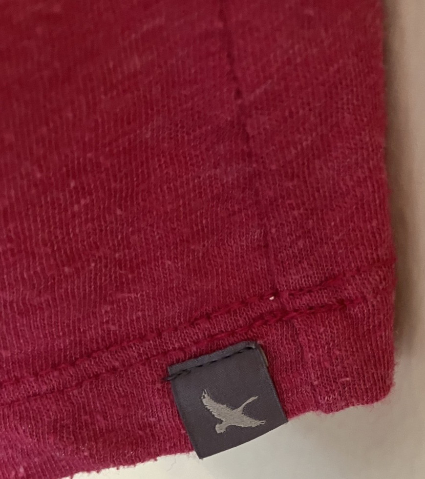 Eddie Bauer Strawberry Pink V Neck 3/4 Sleeve Soft Cotton Blend Smocked Tee M