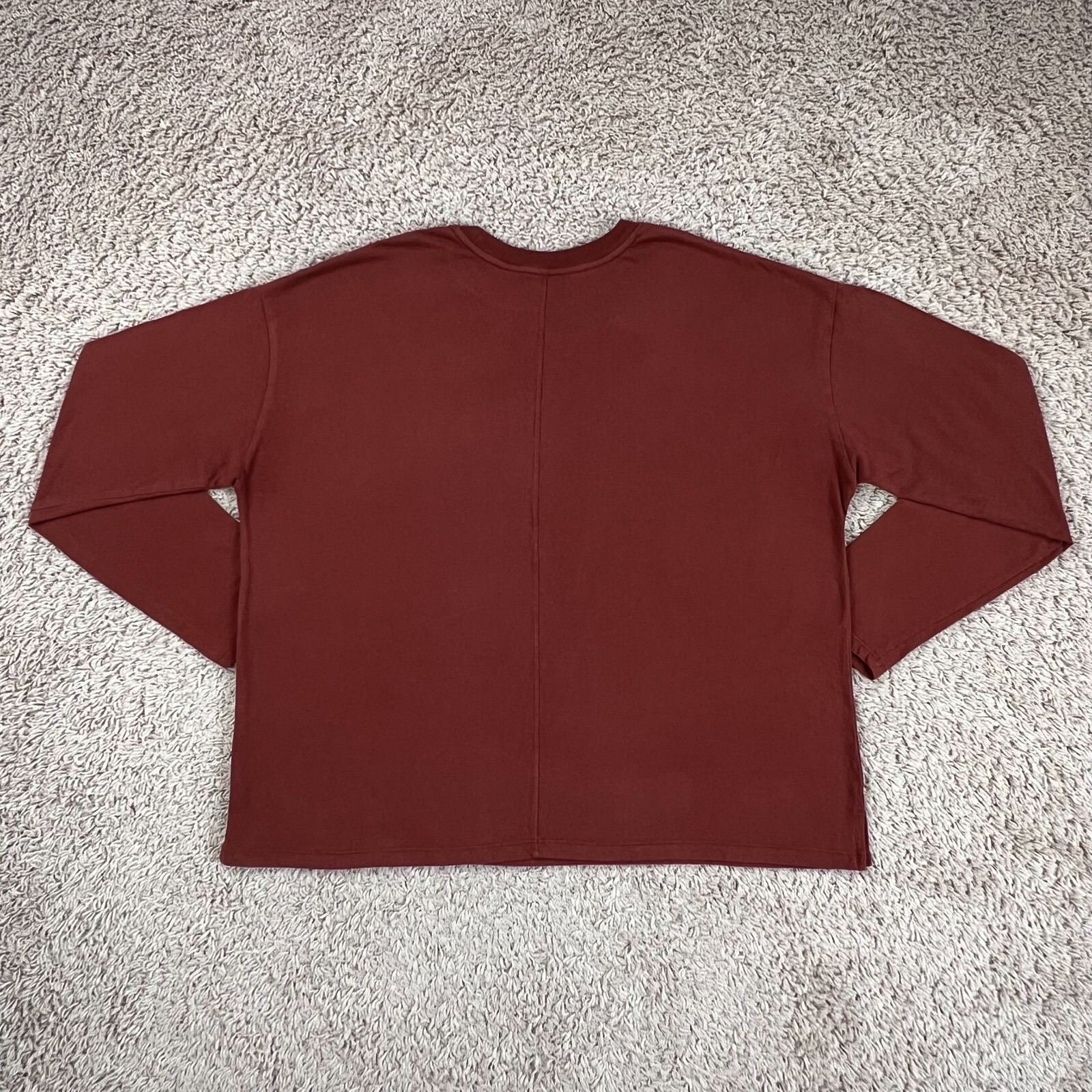 A NEW DAY Copper Basic Knit Long-Sleeve Crew Neck T-Shirt Womens XL Oversized