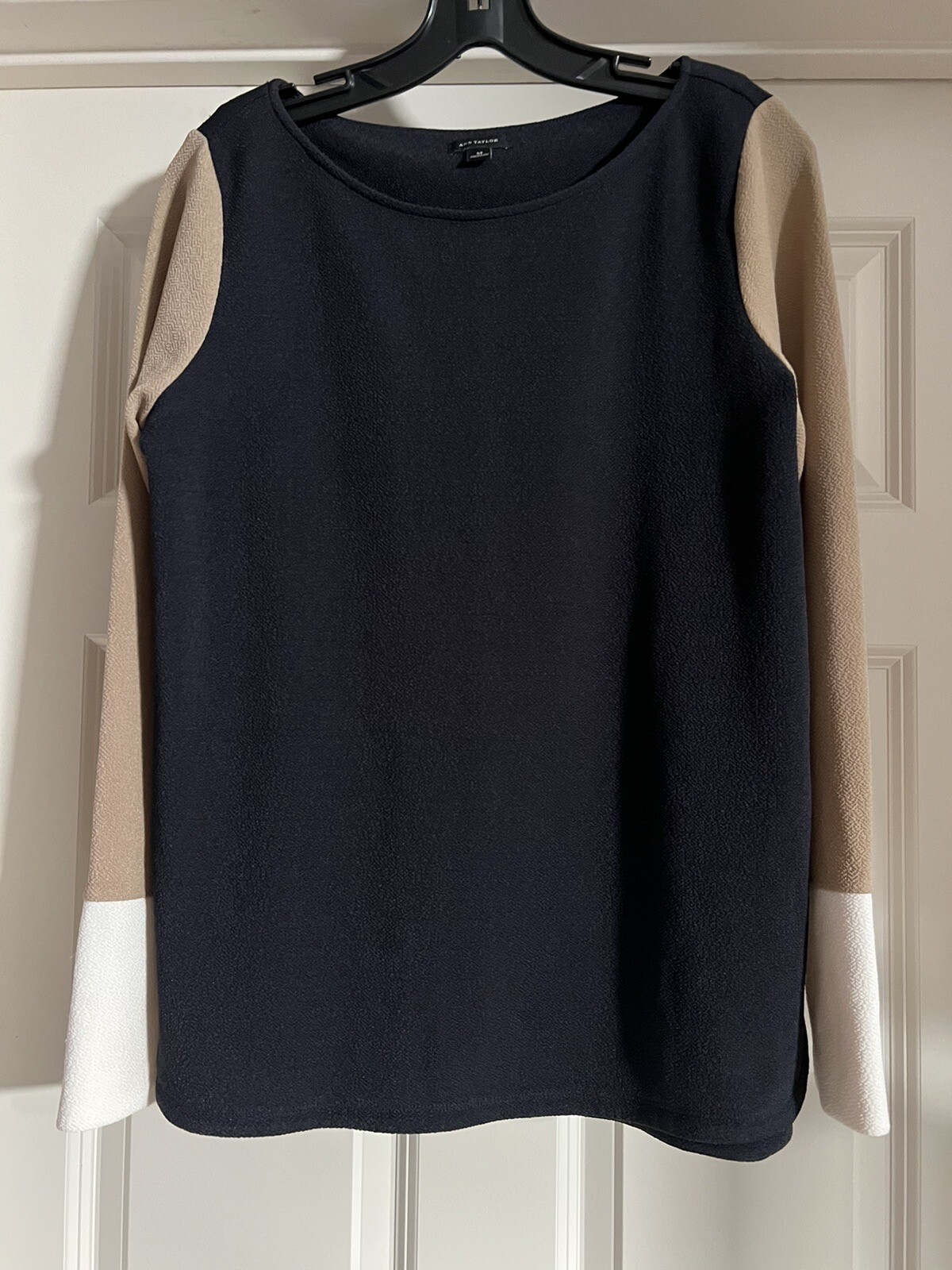 Ann Taylor Vintage Coastal Preppy Quiet Luxury Colorblock Old Money Size M