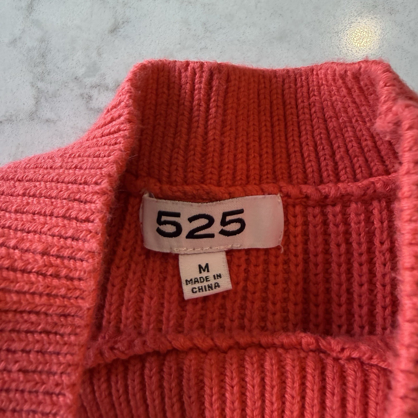 525 America High Crewneck Cotton Tank Cherry Hibiscus Red Knit Vest Womens M