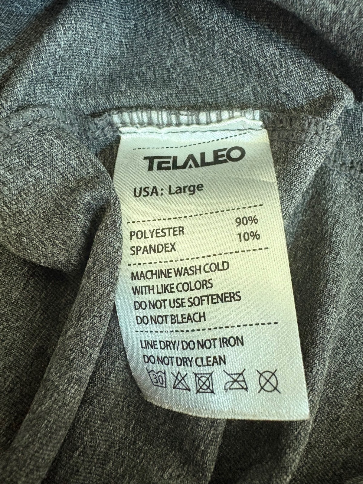 TELALEO Women’s Large Gray Racerback Athletic Tank Top