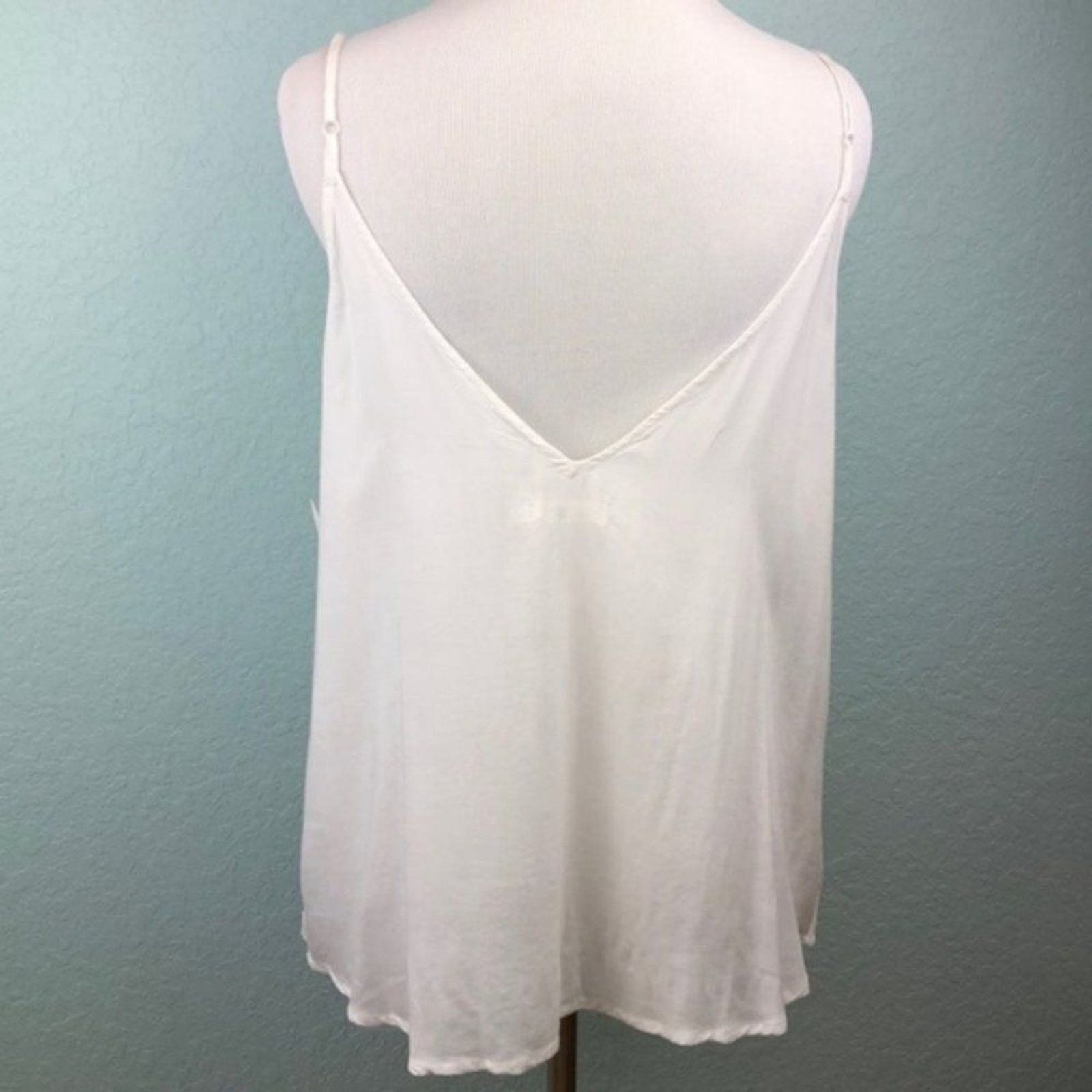 Volcom Boho Cream & Mesh Inset Casual Cami Tank Top NWT