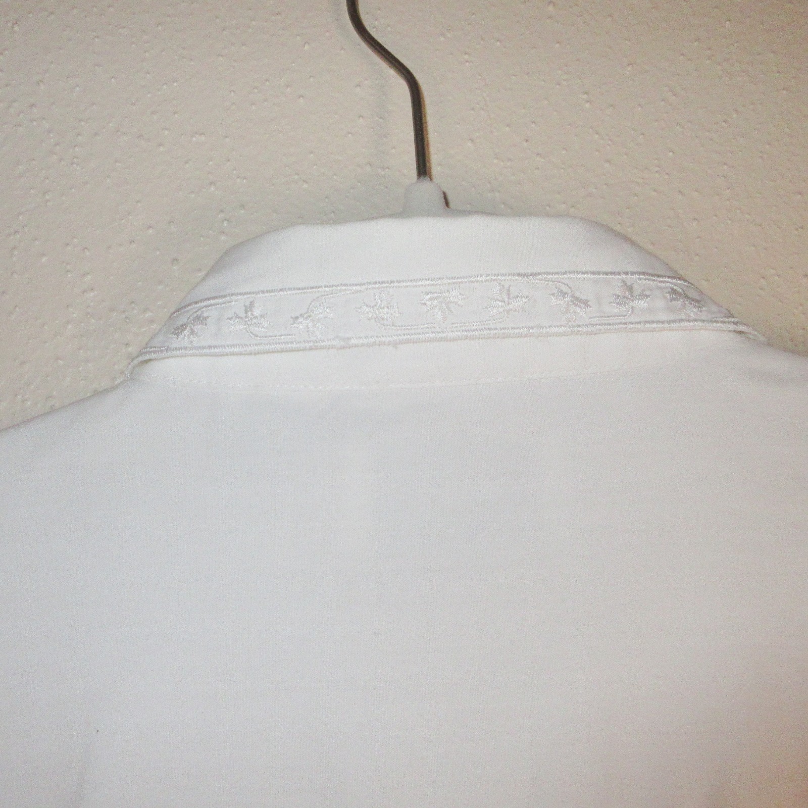 Witt Vintage Blouse White Embroidered Victorian Collar Cottagecore Preppy XL 16
