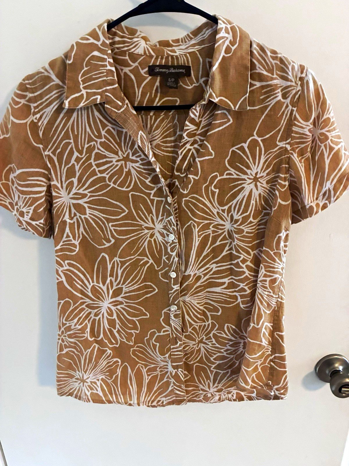 Tommy Bahama S/P Petite Beige/White Floral Linen