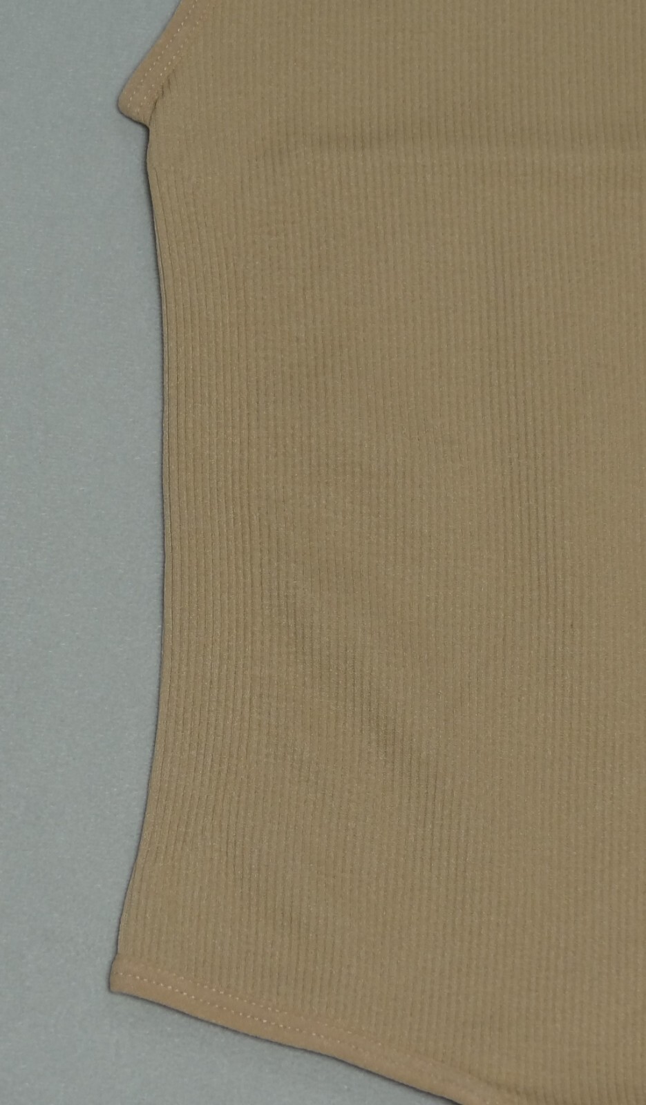 Dynamic Seamless Apparel Fitted Tank Bodysuit Hook Closure Tan Juniors One Size