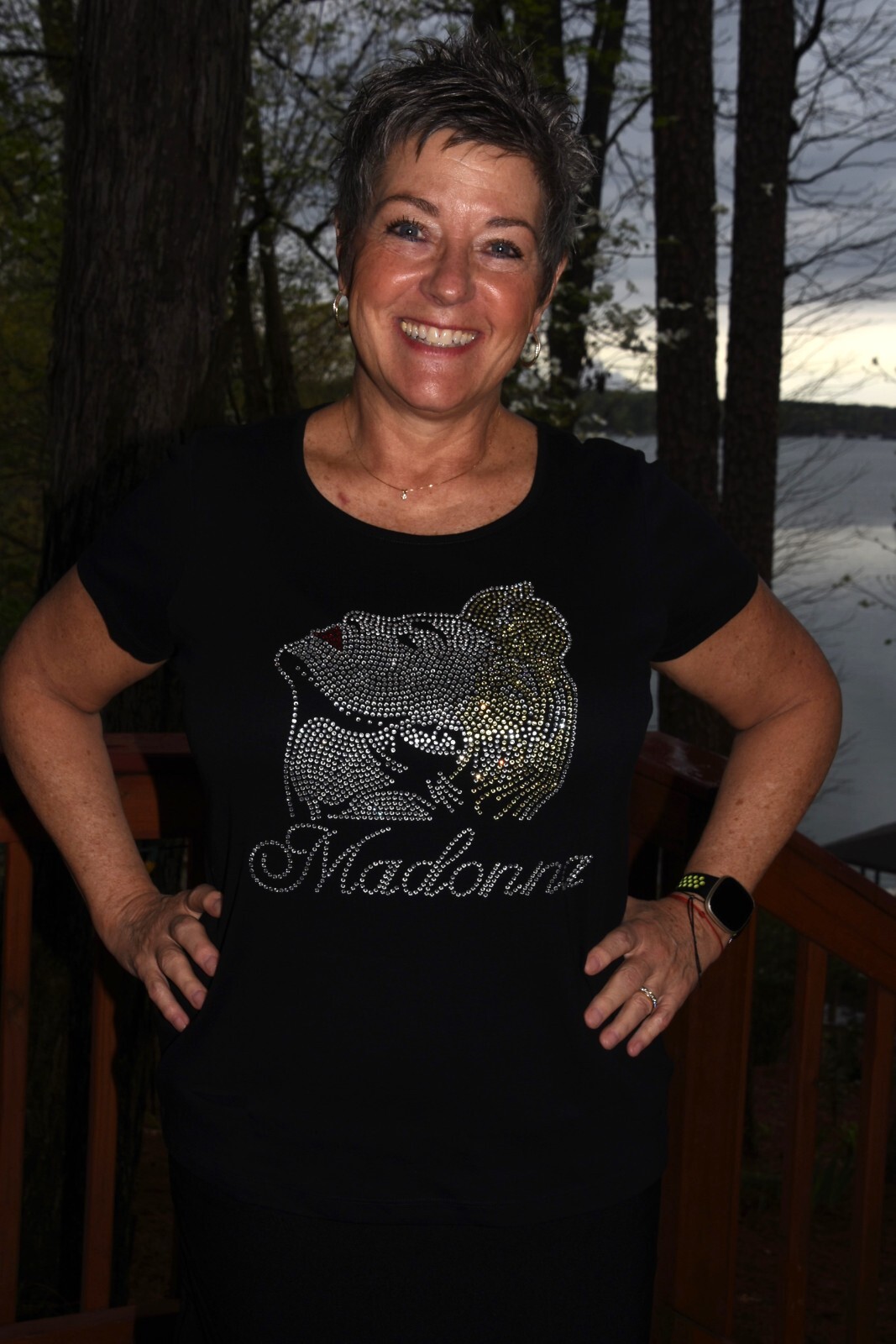 Madonna rhinestone bling shirt or tank XS S M L XL XXL 1X 2X 3X 4X 5X