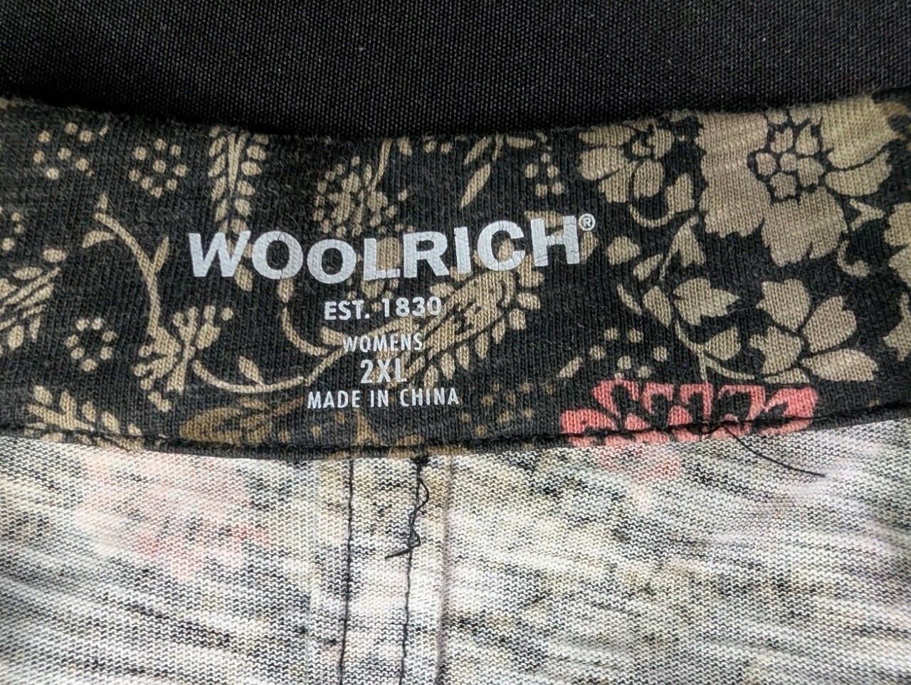 Woolrich Top Curved Hem Black Princess Darts Cotton Woman Plus Sz 2XL 7094