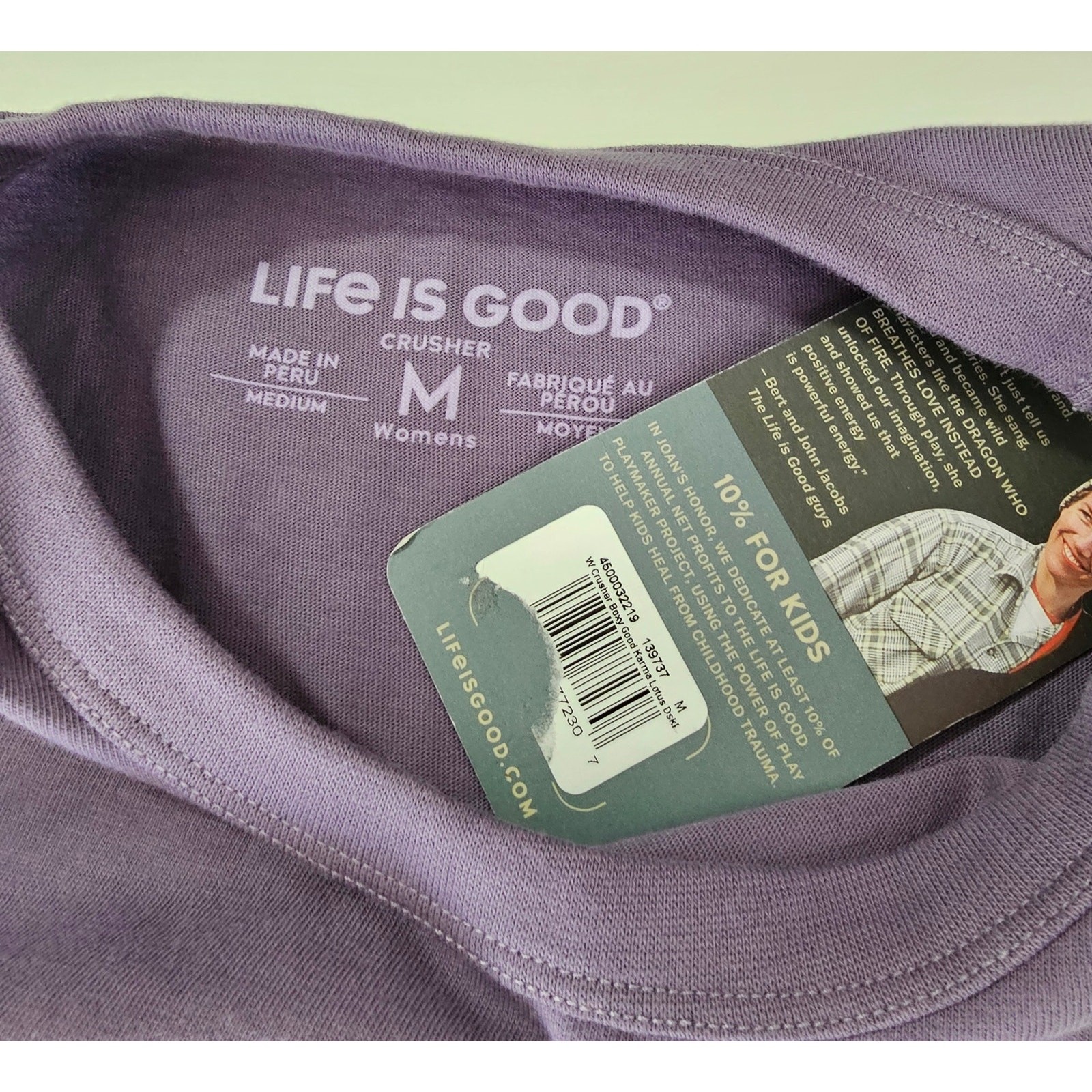 NWT Life is Good Cotton Crusher Boxy Good Karma Lotus Sleeveless Tee Top M