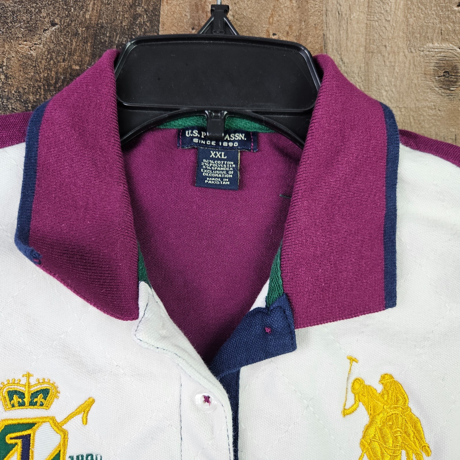 U.S Polo Assn. Burgundy Pique Womens Polo Shirt Short Sleeve Size XXL