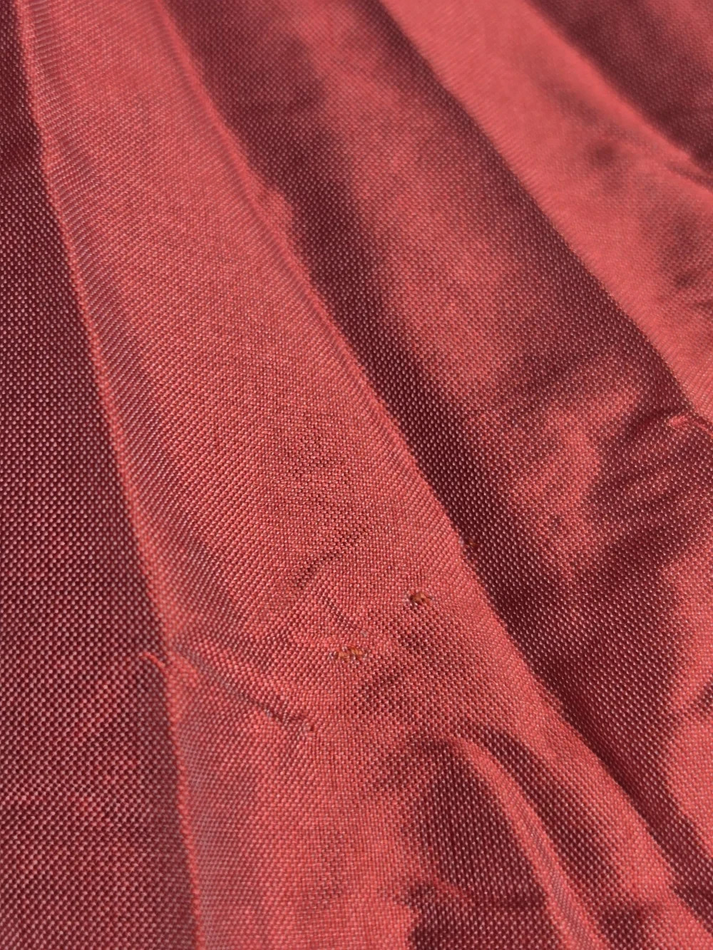 Vintage Beluva San Francisco Crinkle Pleated Jacket Shirt Red Art To Wear M