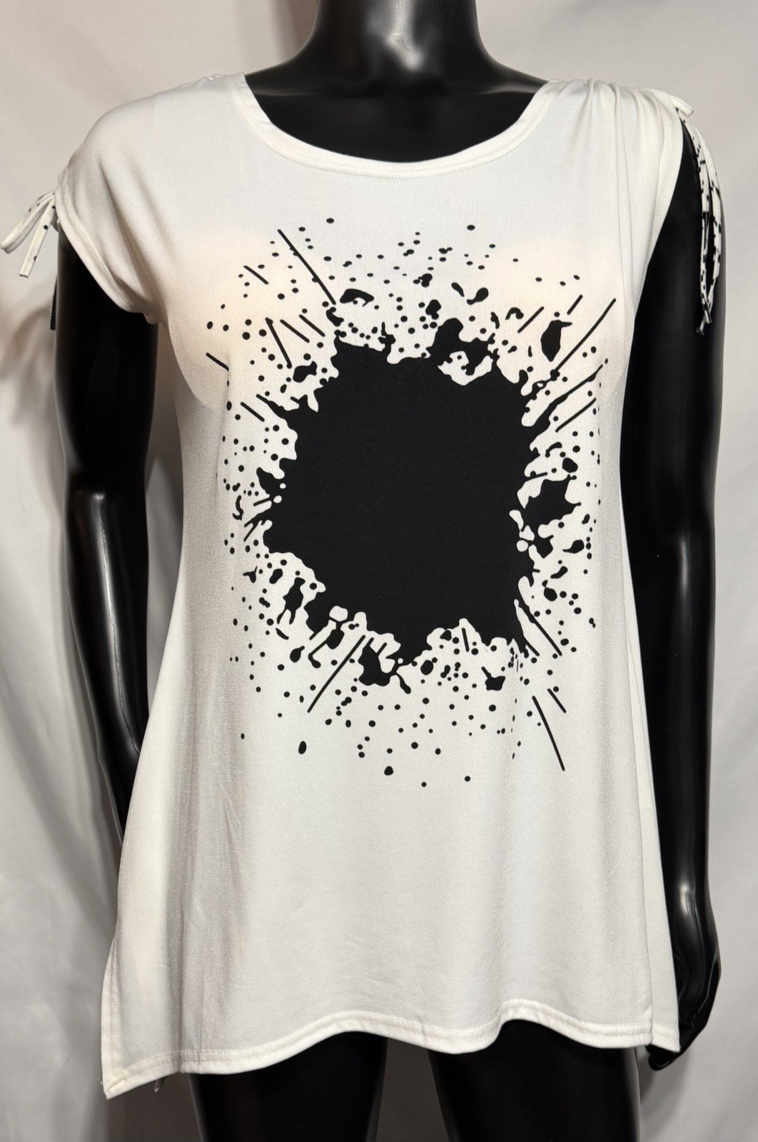 Abstract Art Tunic Patrizia Luca Milano Top Italian Designer, Chic Statement