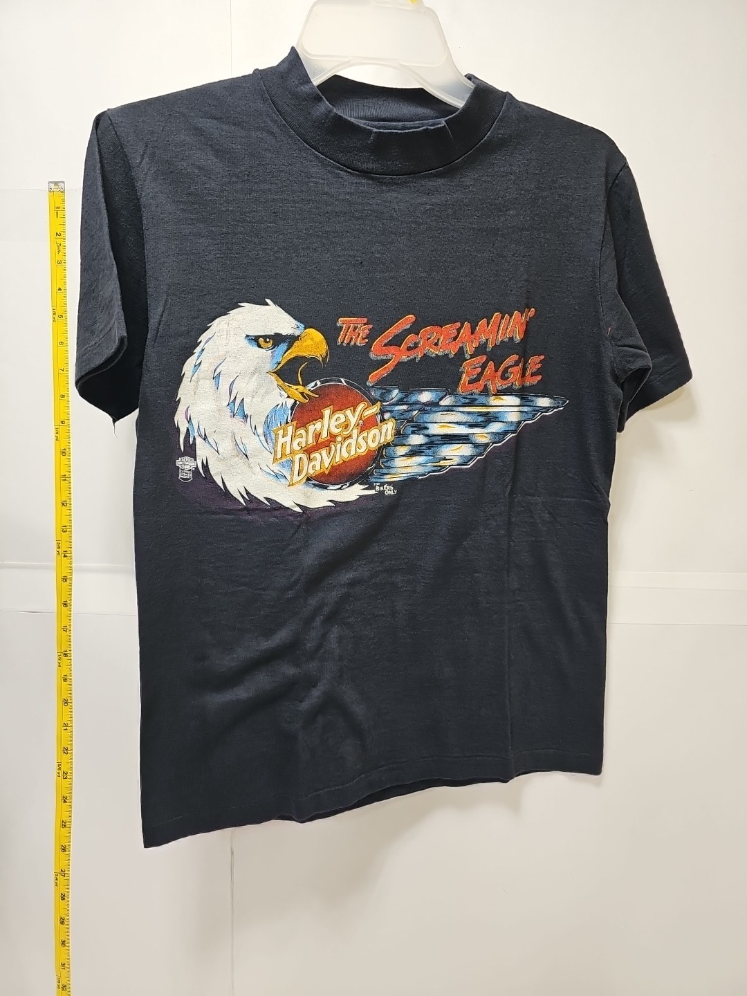 Vintage 1980s Size Small Harley Davidson Graphic T Shirt The Screamin Eagle USA