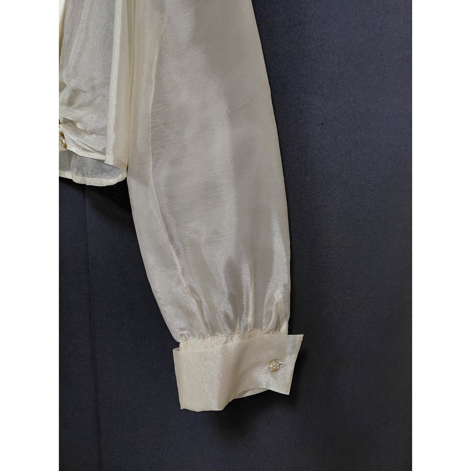 Cachet Sheer Crop Jacket Made in USA Solid Long Sleeve Women Size 14