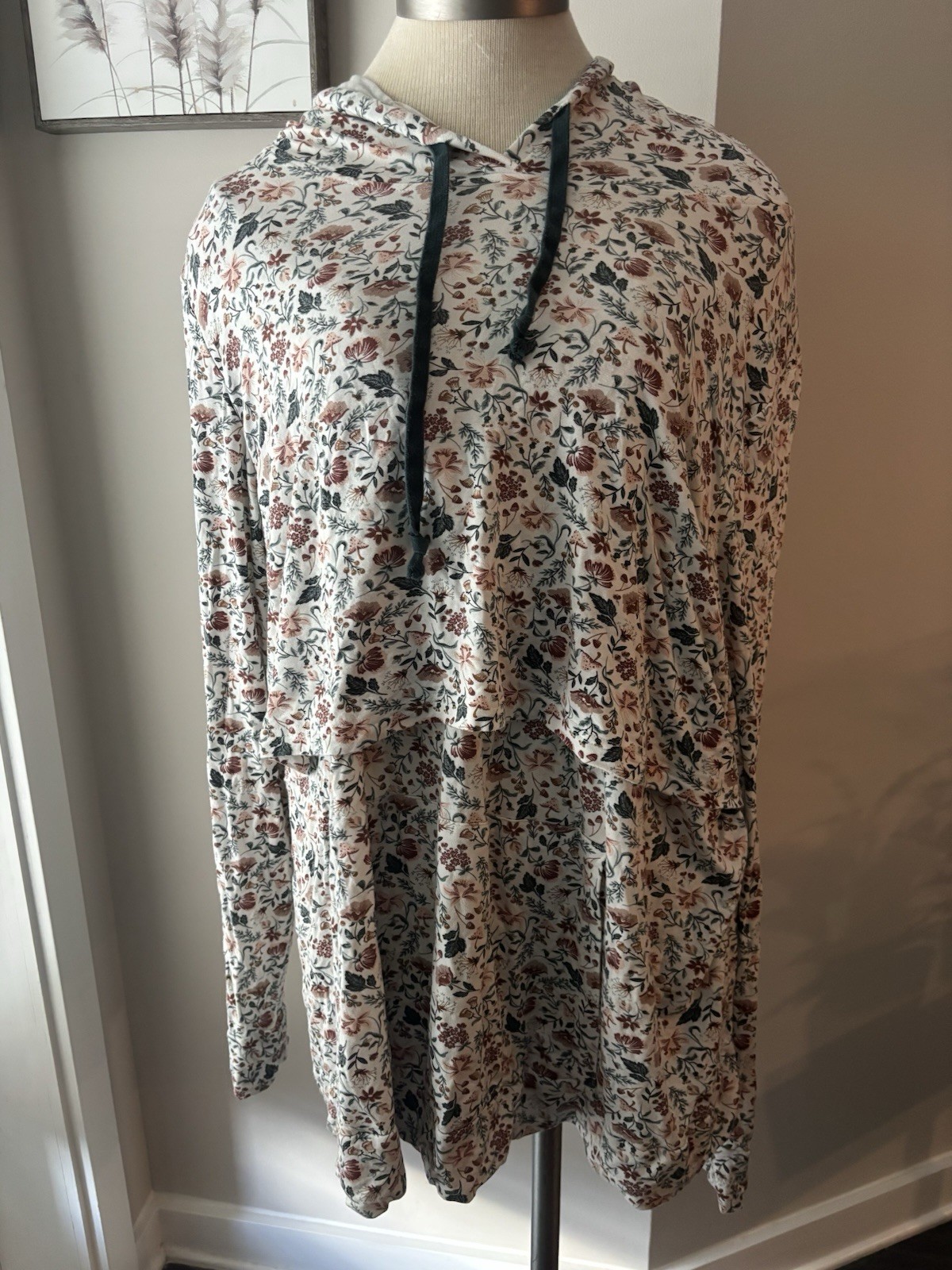 Latched Mama Everyday Nursing Hoodie Women’s Size 2X Floral Print Maternity