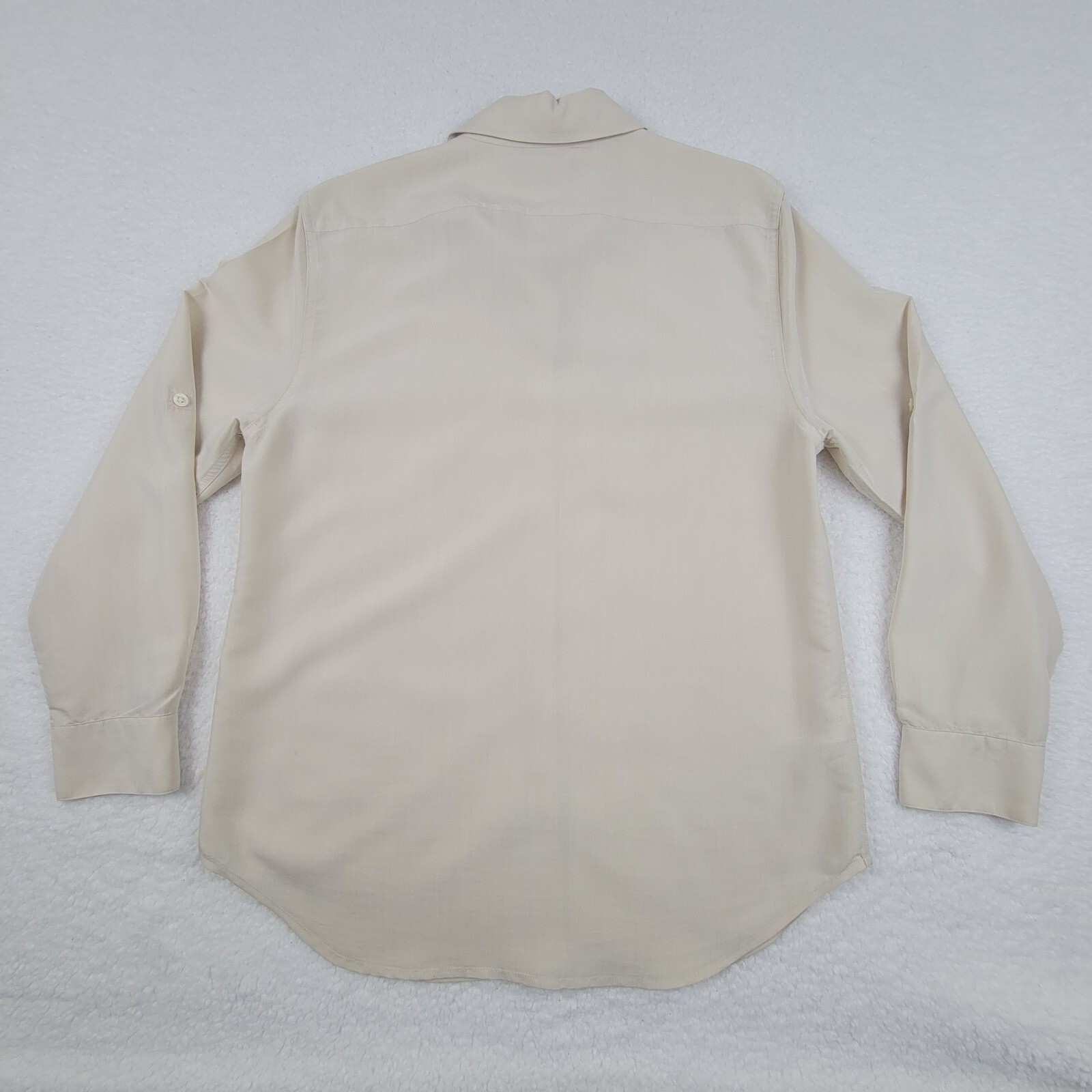 Tommy Bahama Button Up Shirt Modal Polyester Blend Womens Medium M Light Khaki