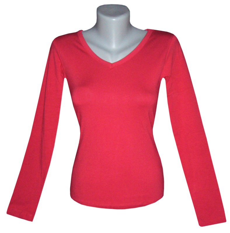 Basic Shirt Longsleeve Langarmshirt Shirt V-Ausschnitt S M L XL XXL NEU