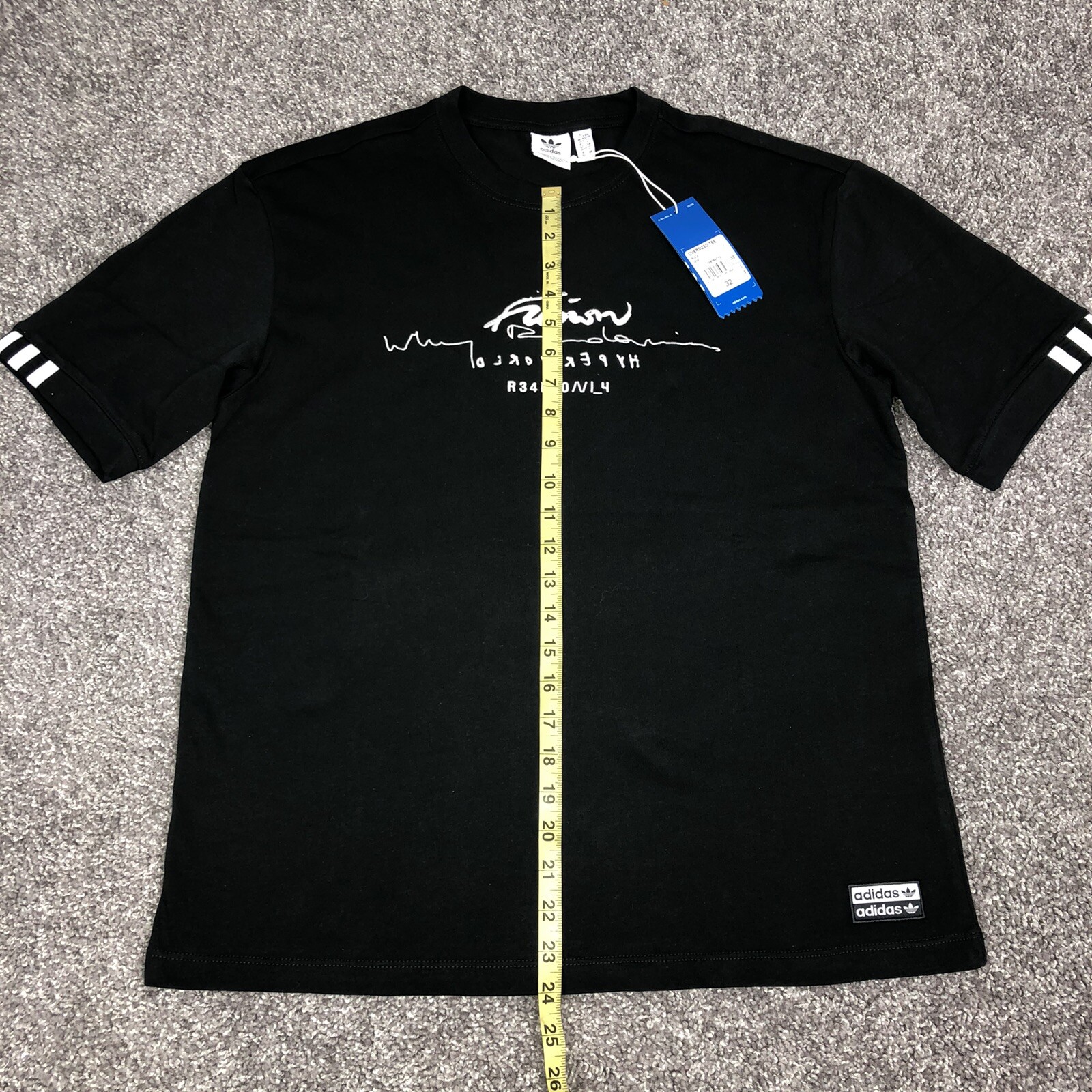 Adidas Originals R.Y.V. Womens Oversized Premium T-Shirt Black Size XS 32 GD2975