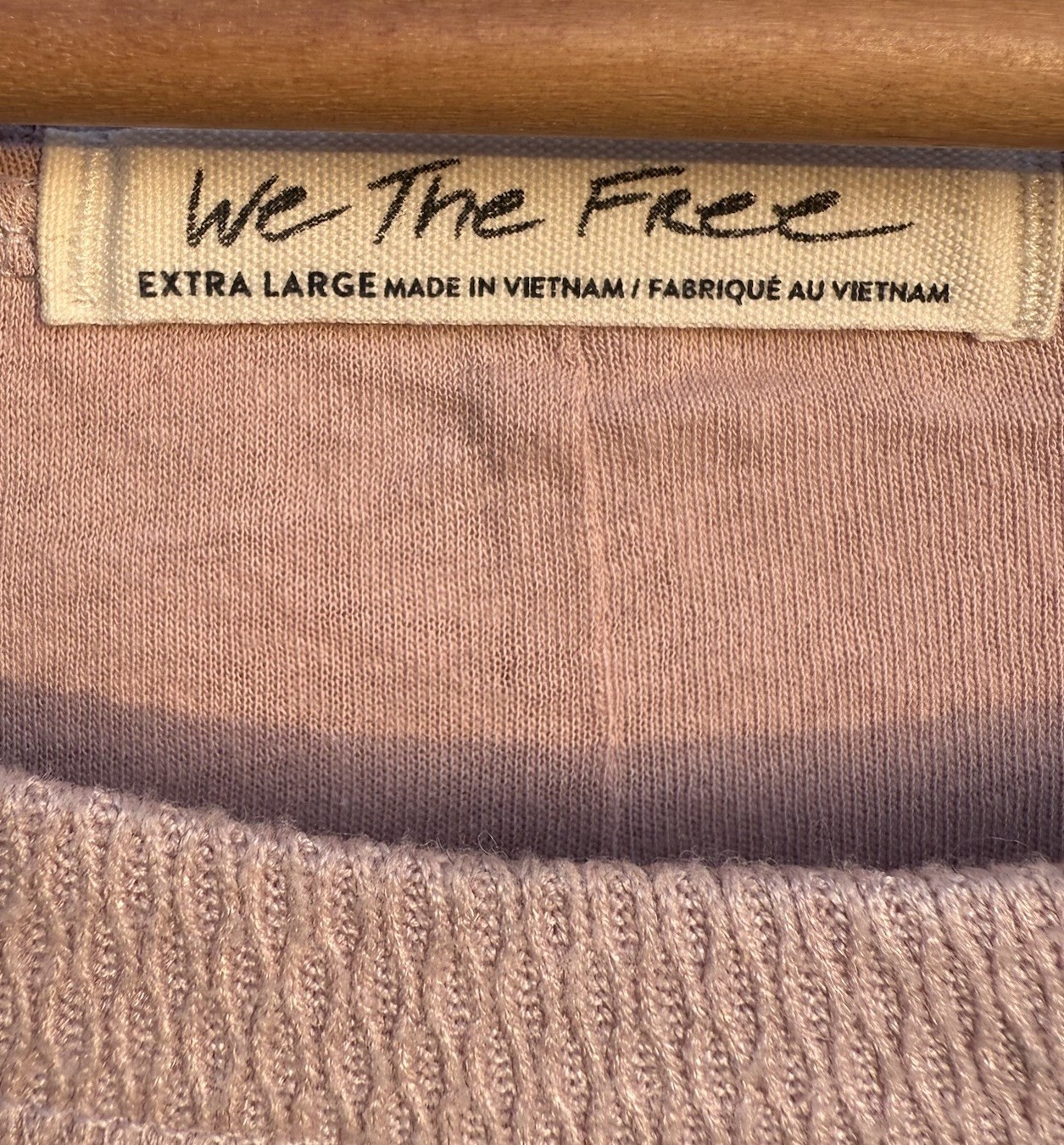Free People We the Free Ife Pullover Pink WXL Poly Nylon Blend Lined 100% Cotton