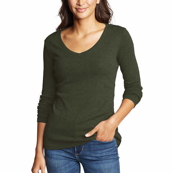 Eddie Bauer Ladies Long Sleeve Tee, 2-pack size select color