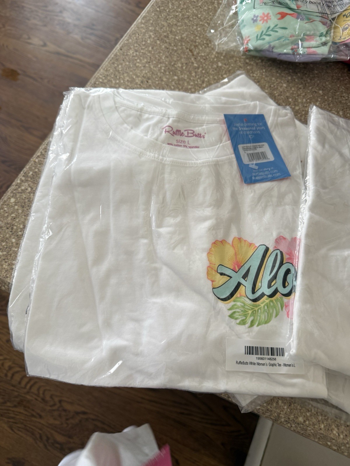 NWT Rufflebutts Women’s “Aloha” T-Shirt With UV Protection (multiple Available!)