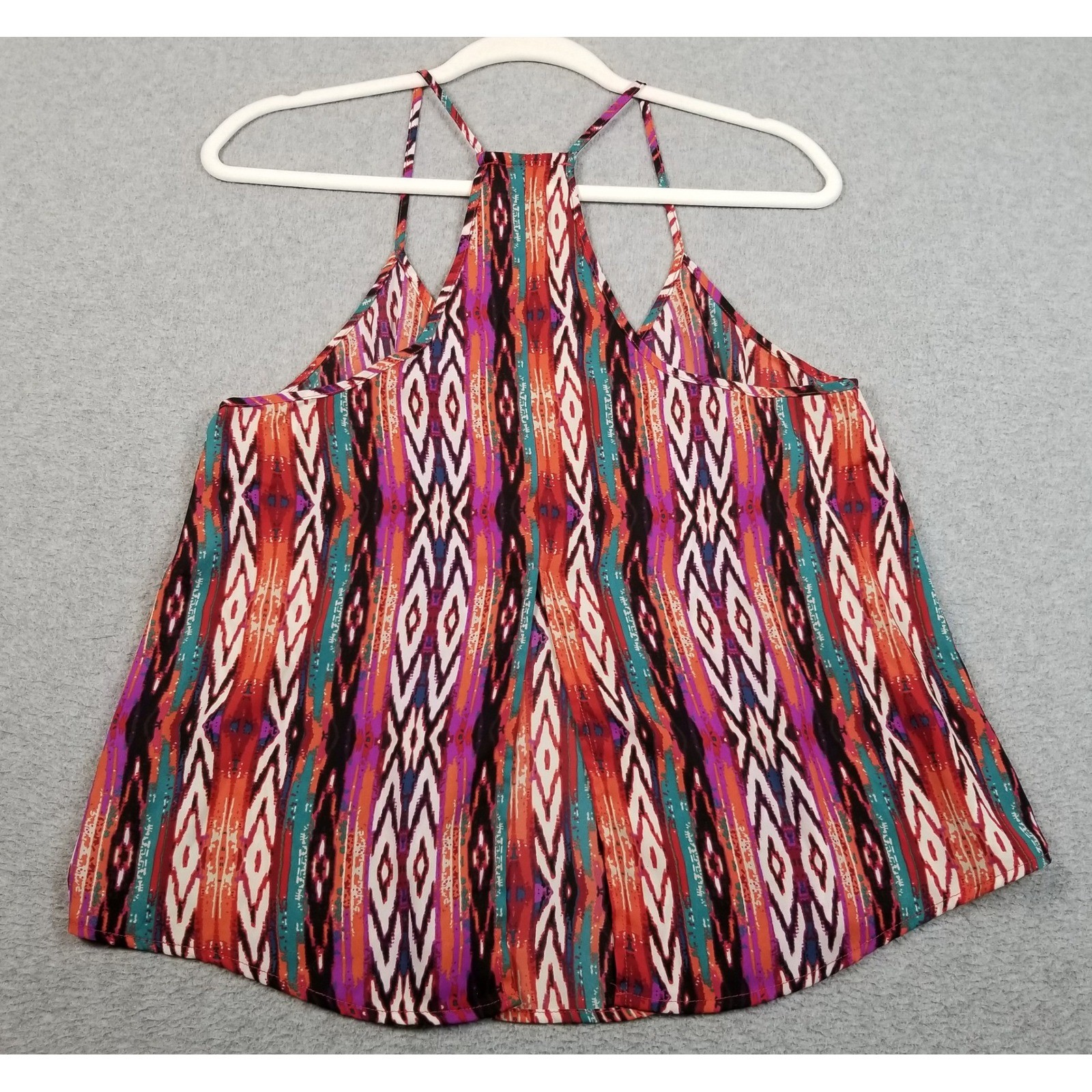 Forever 21 Camisole Tank Top Womens Small S Ikat Tribal Boho Sleeveless Summer