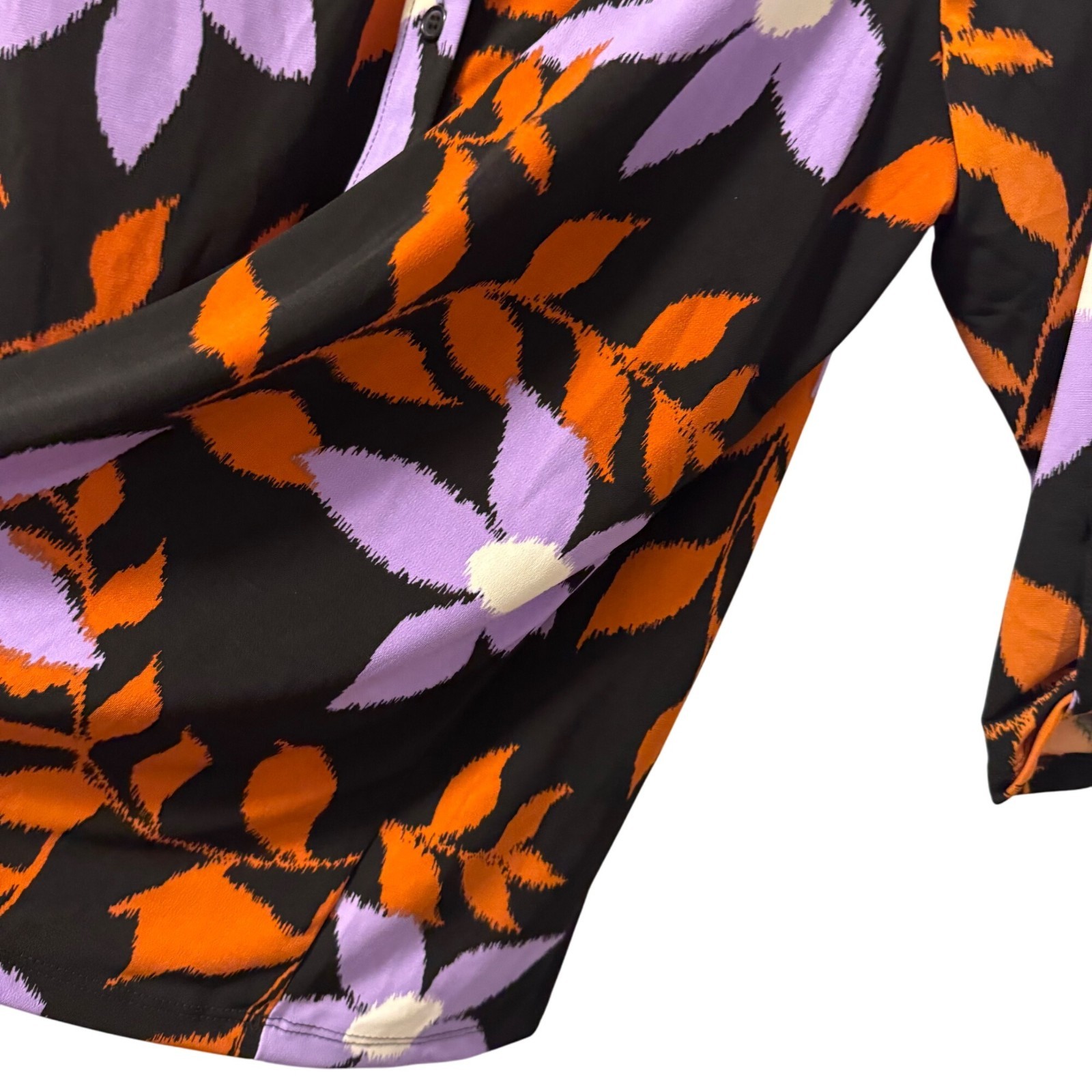 Carolyn Taylor Blouse Sz 1X Floral Blouse 3/4 Sleeve Blouse Top