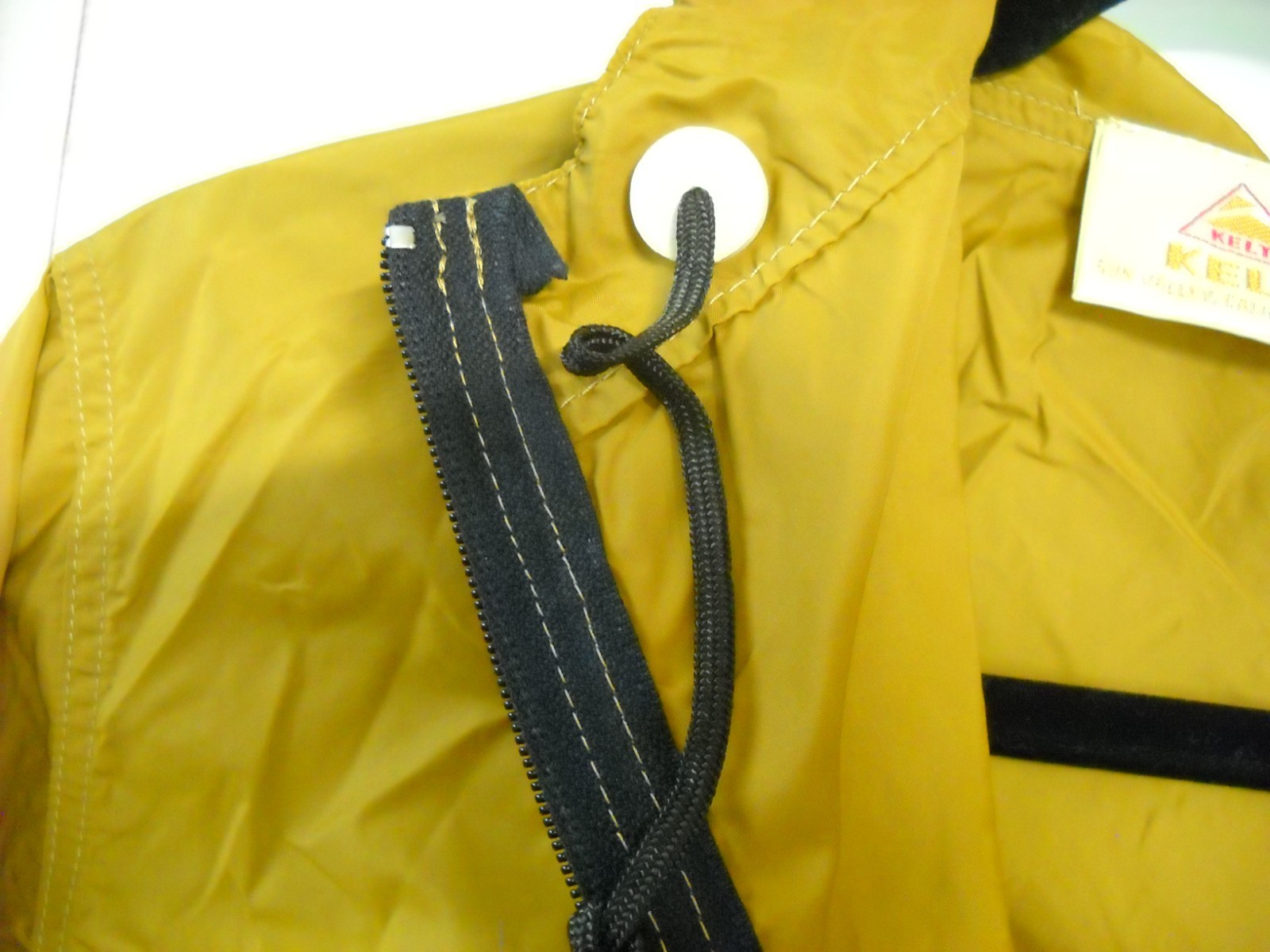 Vintage Kelty Anorak Wind Breaker Rain Jacket Zip Up Golden Brown Size XS