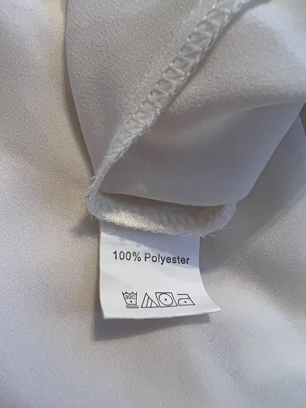 C+D+M Vintage Coastal Preppy Old Money Quiet Luxury Boho Ruffle Tie Neck Size M