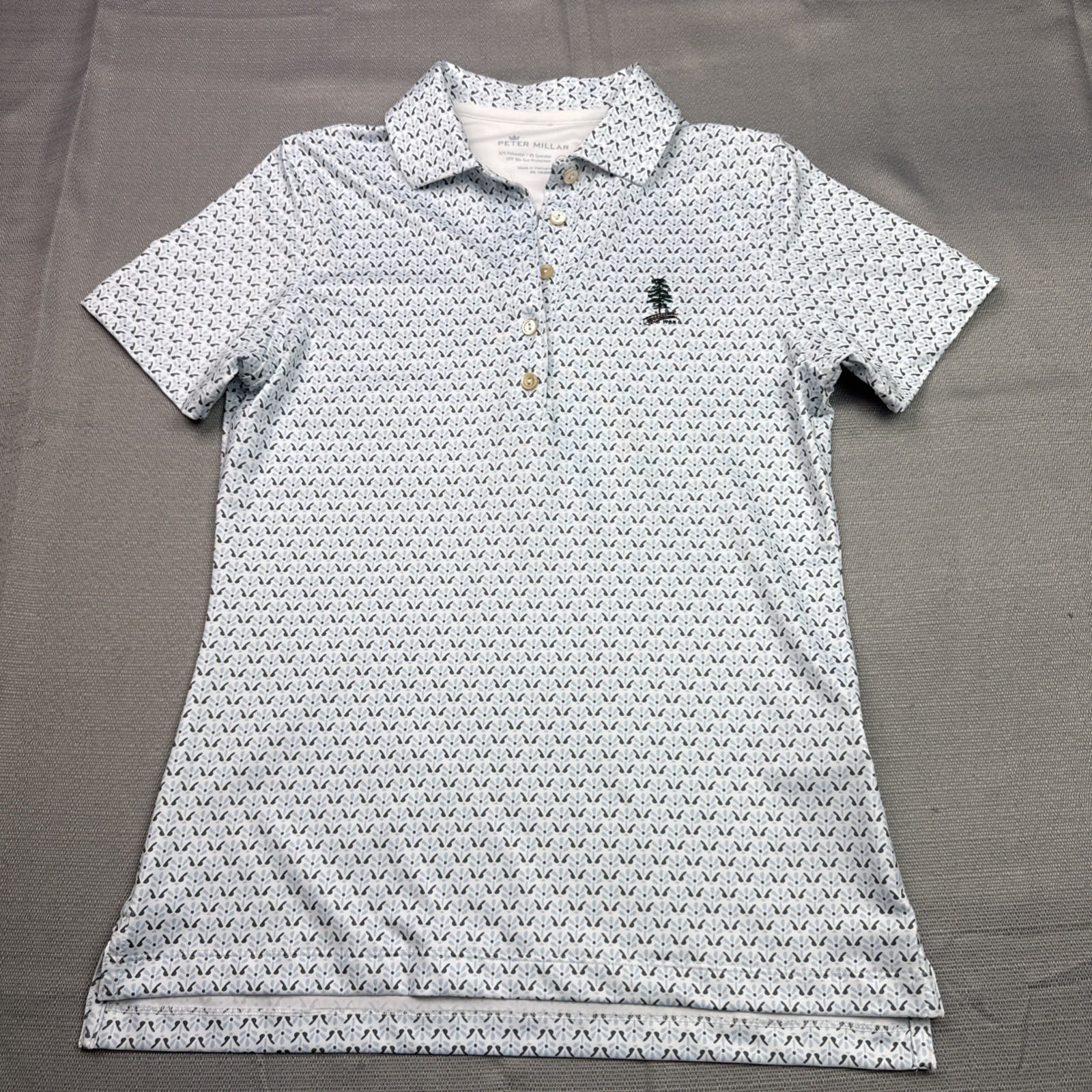 Peter Millar Women’s “Fairway Frills” Short-Sleeve Jersey Polo Sz XS